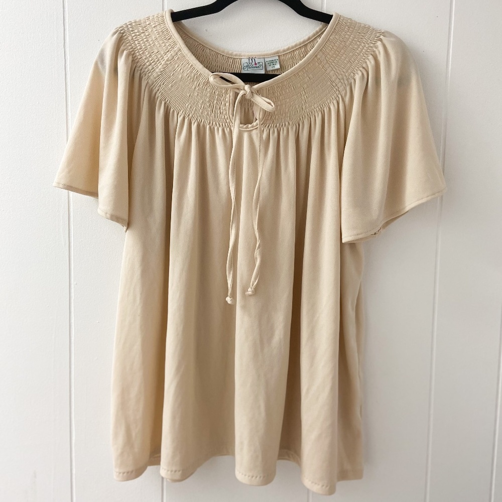 cream silk top PLUS SIZE